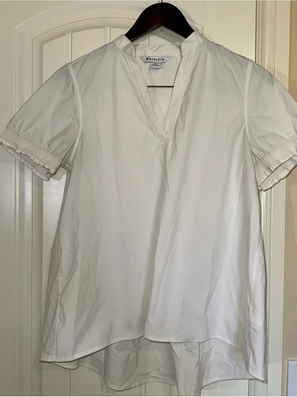 Athleta Levitate Poplin Tee White XXS